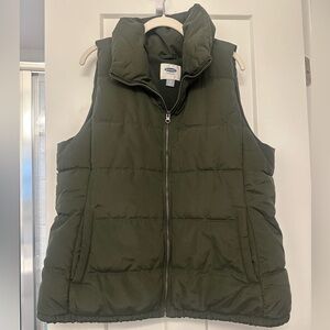 Old Navy Dark Green Quilted Vest